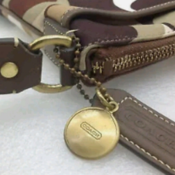 Coach 40659 Multicolor Scarf Print Tote Crossbody Bag Purse satin - Picture 8 of 9